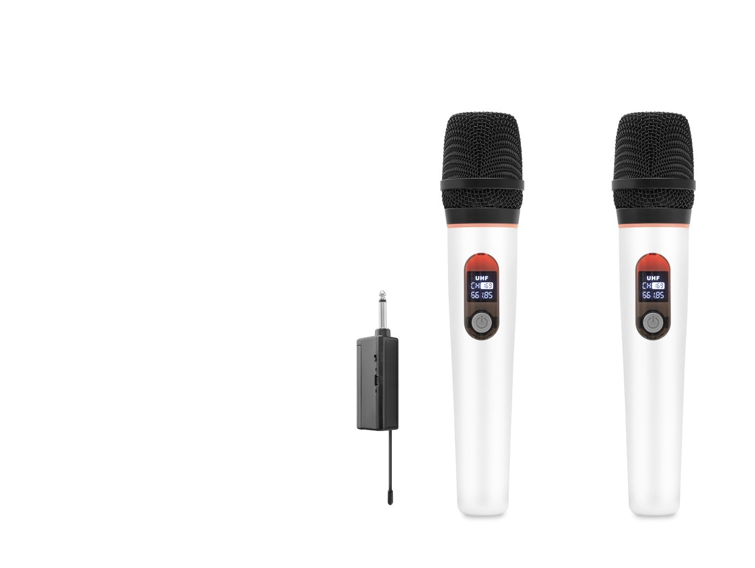 Profesyonel Kablosuz Uhf 2 Mikrofonlu Set 6.35 Mm - Beyaz HDX2791B