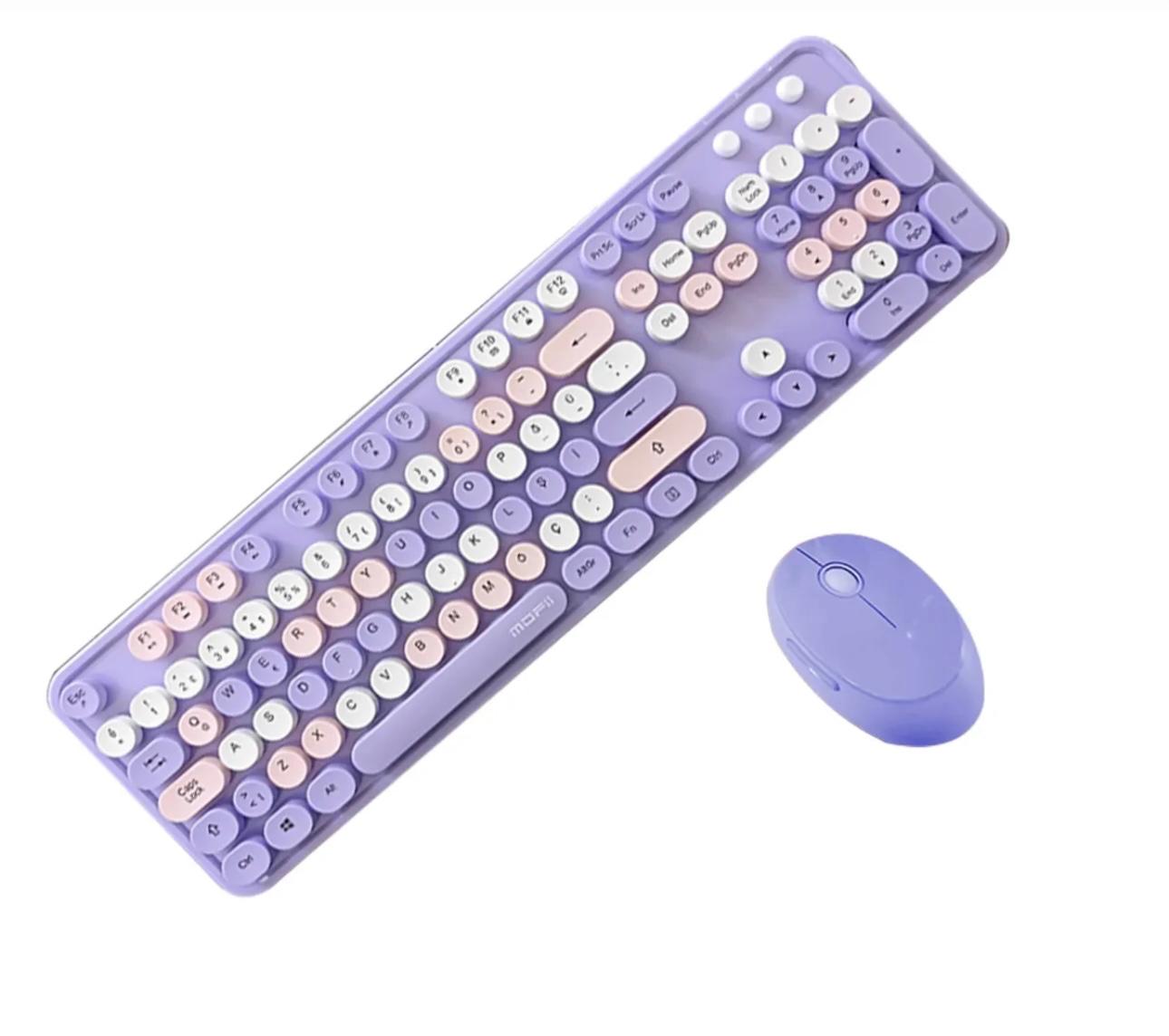 Tr Mofii Sweet Mor Klavye Mouse Set