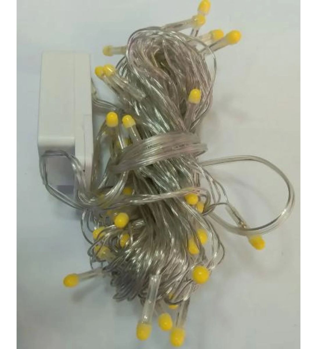 10m 100 Led Damla Uçlu Led Işık Beyaz Işık Şeffaf Kablo