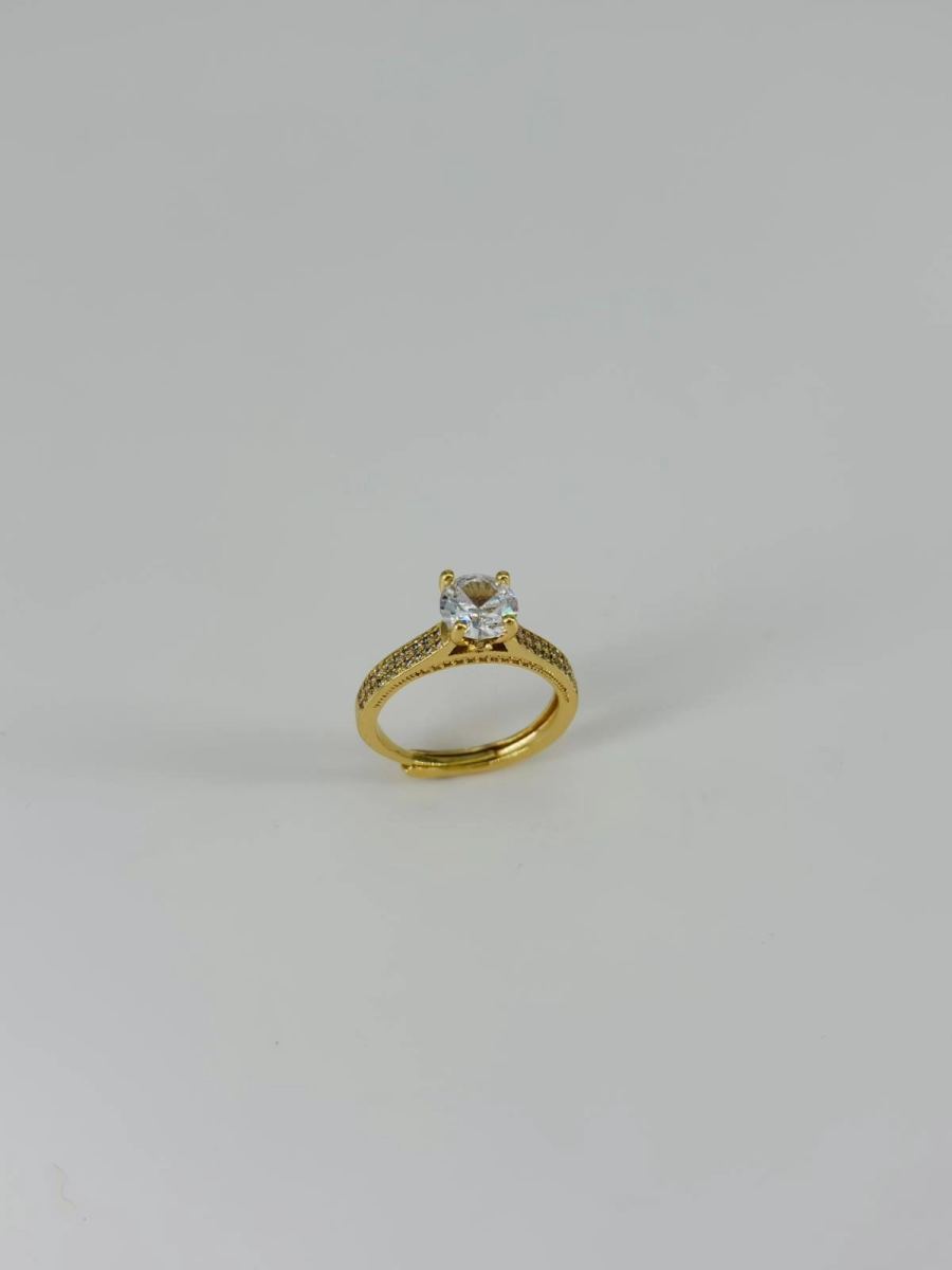 14 K Gold Kaplama Zirkon Taşlı Yüzük