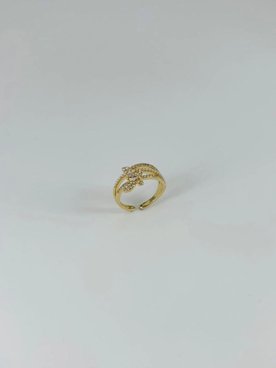 14 K Gold Kaplama Zirkon Taşlı Yüzük