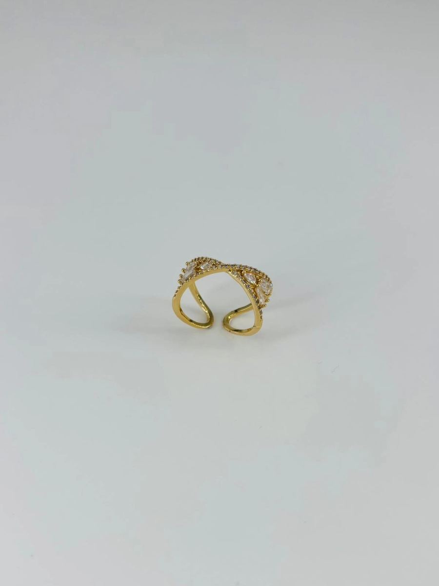 14 K Gold Kaplama Zirkon Taşlı Yüzük