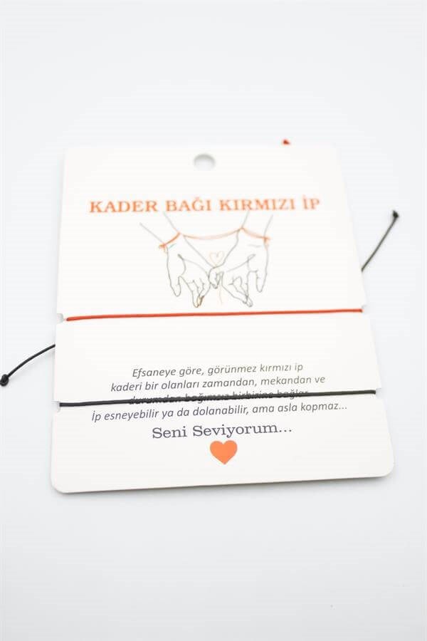 2'li Arkadaş Bilekliği - Kırmızı