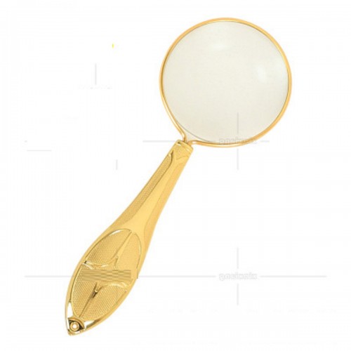 Altın Renkli 5X - 45 Mm Zarif Işlemeli Özel Tasarlanmış Büyüteç MG18155-7