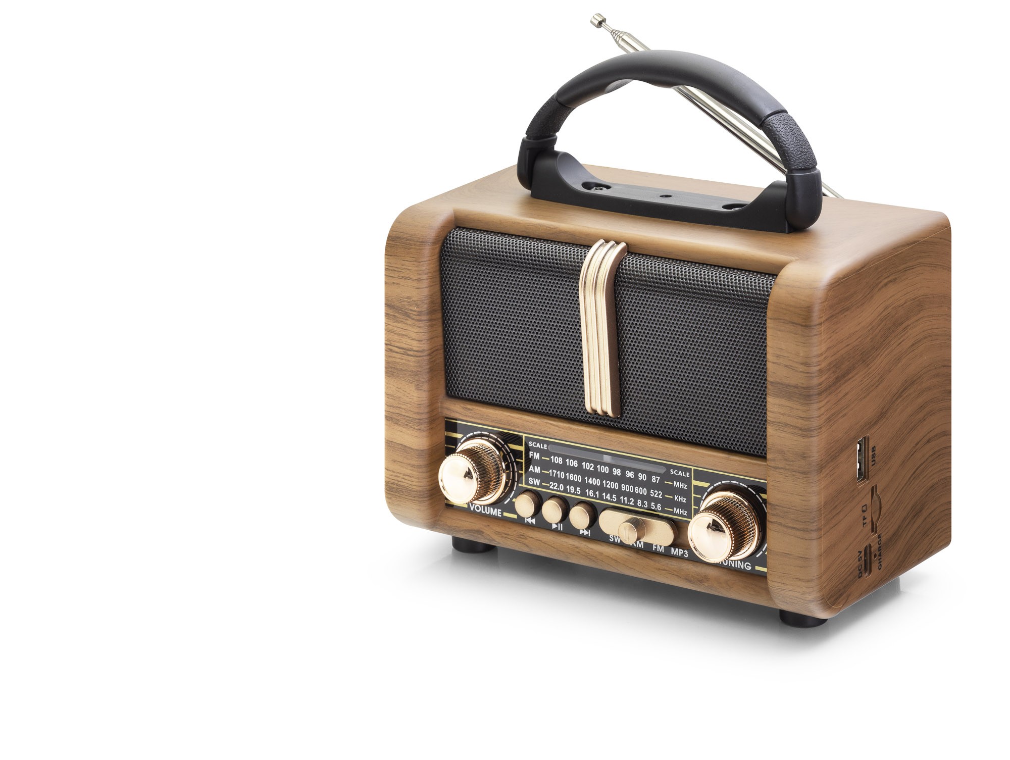 Bluetooth Nostaljik Hoparlör Fm 16.6 X 9.4 X 12.5 Cm NS8107BT