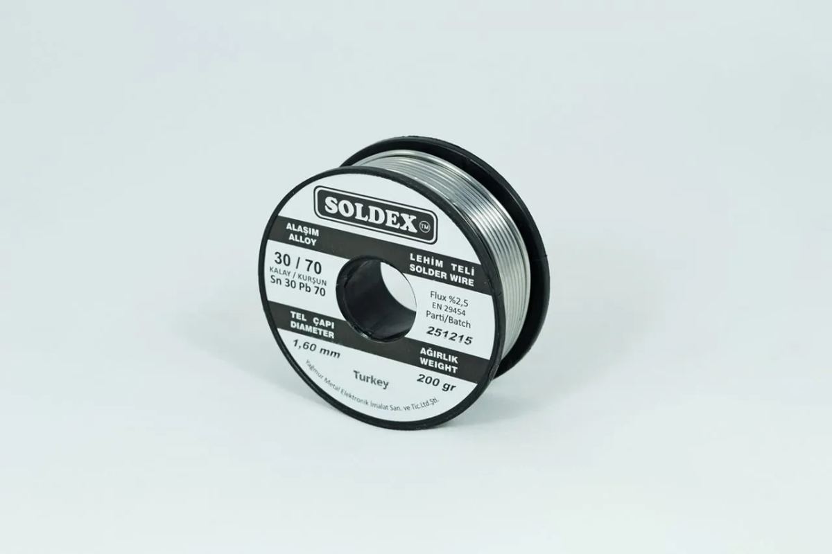 30-70 Lehim Teli 200 Gr 1,6 Mm Sn:30 - Pb:70