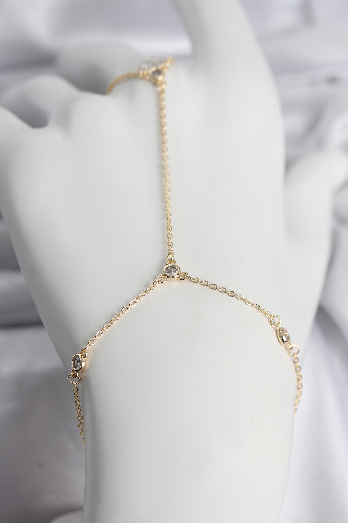 Pirinç Gold Renk Zirkon Taşlı Kadın Şahmeran - TJ-SN746