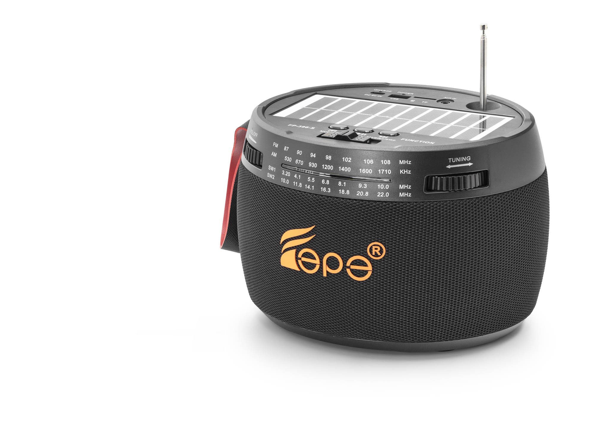 Bluetooth Fm Radyo Usb Tf Aux Solar Şarjli Taşinabi̇li̇r Kamp Hoparlör FP396S