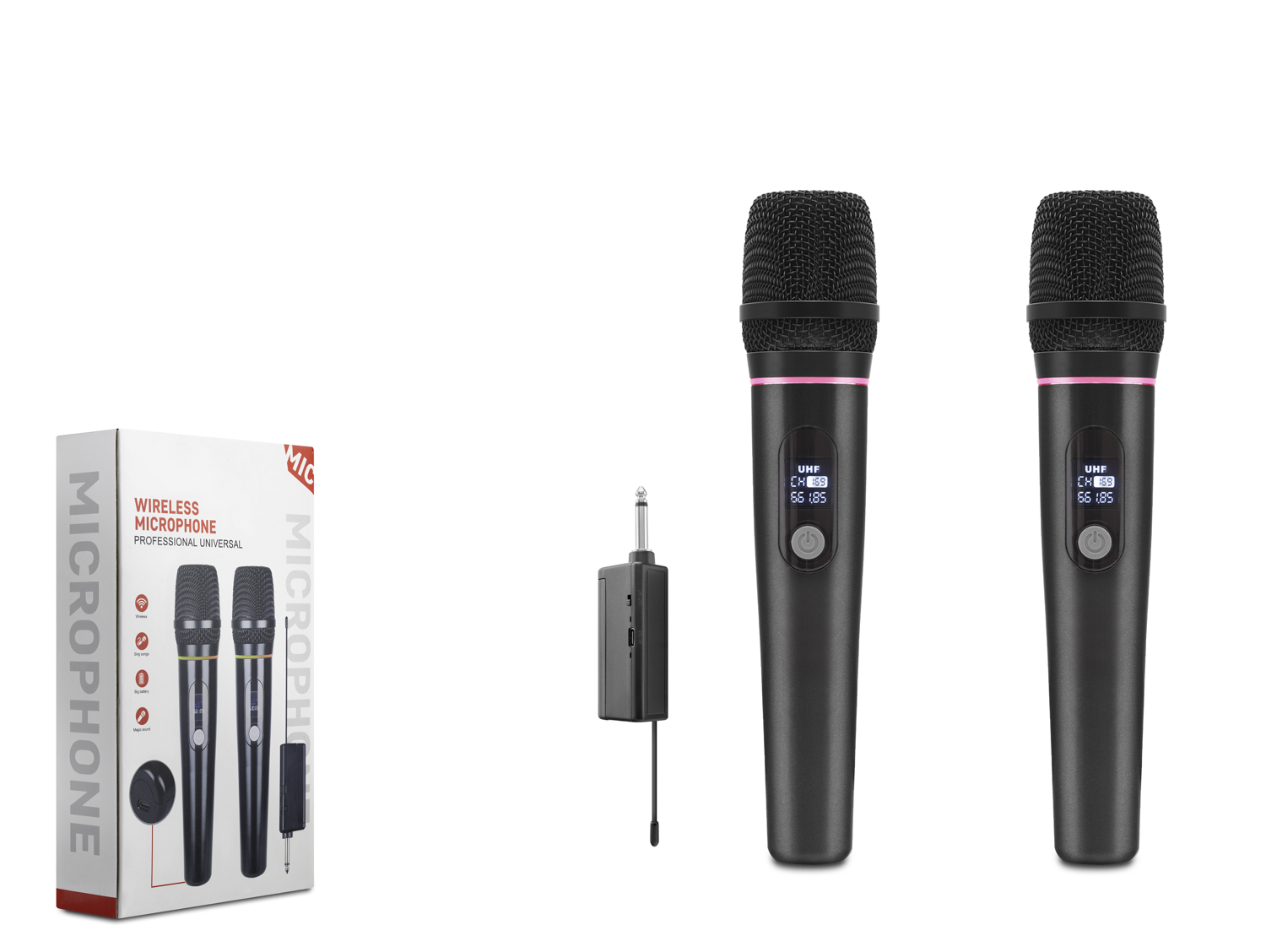 Profesyonel Kablosuz Uhf 2’Li̇ Mi̇krofon Seti̇ - 6.35Mm - Si̇yah HDX2791