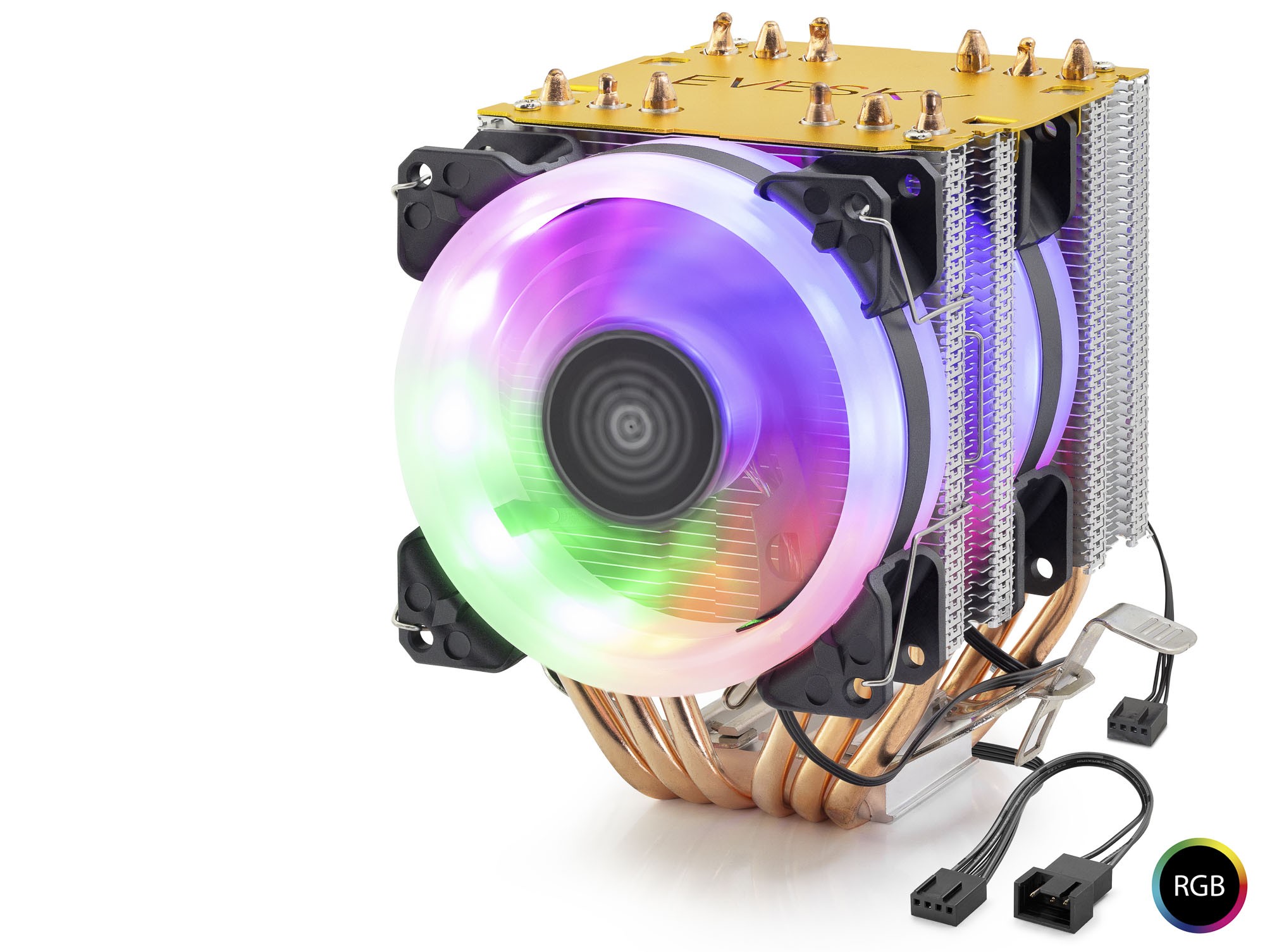 Cpu İşlemci Kule Tipi Soğutucu 600 Serisi Çift Fanlı 6 Bakır Borulu Rgb ND2606