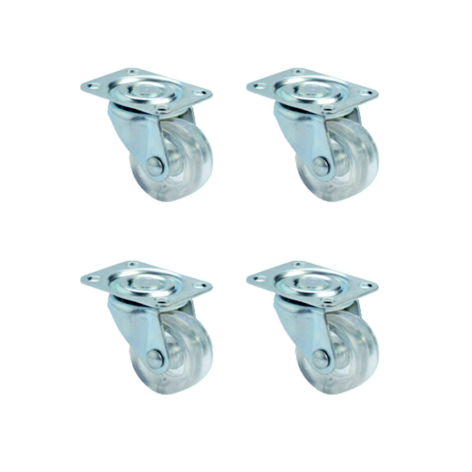 Furç Tablalı Bilyalı Teker - 32MM - Şeffaf HKS239 - 4 Adet
