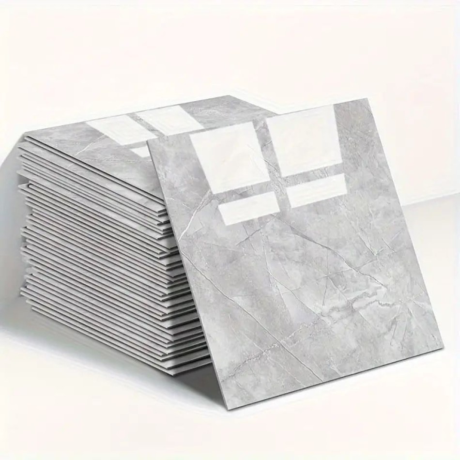 Mermer Desen Duvar Sticker Gri 30 x 30 Cm 1 Adet