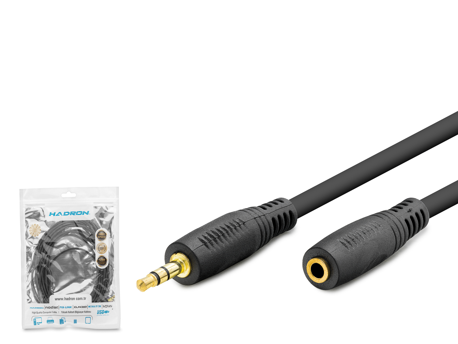 3.5 Mm Aux Uzatma Kablosu 5 M - Siyah HDX1020