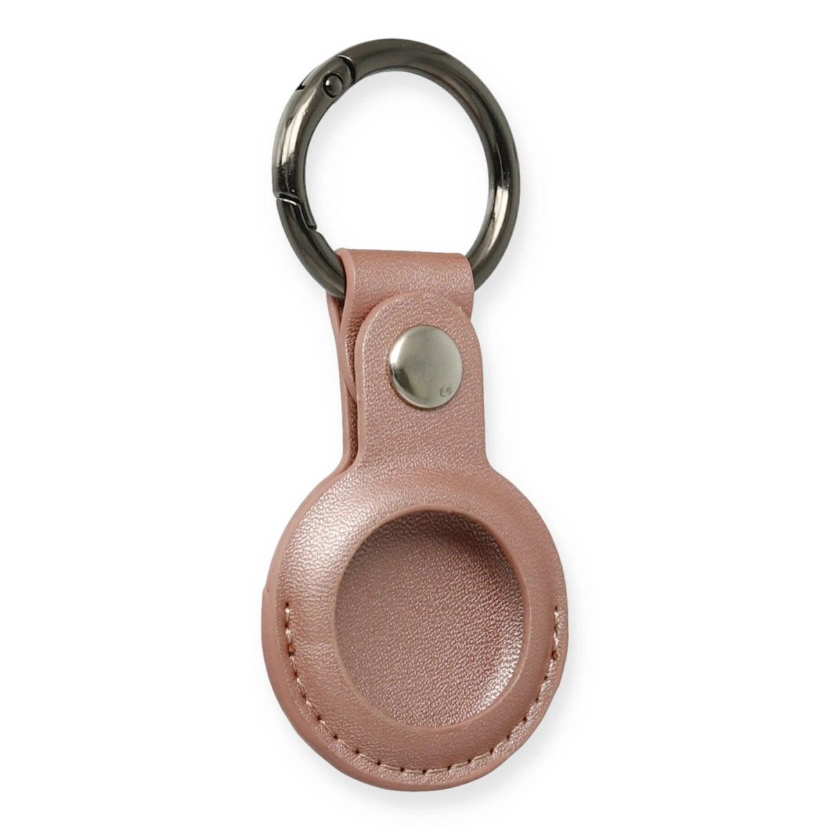 Airtag Anahtarlık Deri Kılıf - Rose Gold