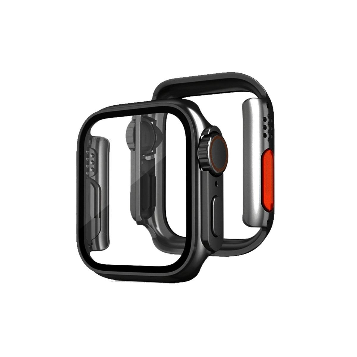 Apple Watch 41mm Watch 49mm Kasa Dönüştürücü Ve Ekran Koruyucu - Siyah