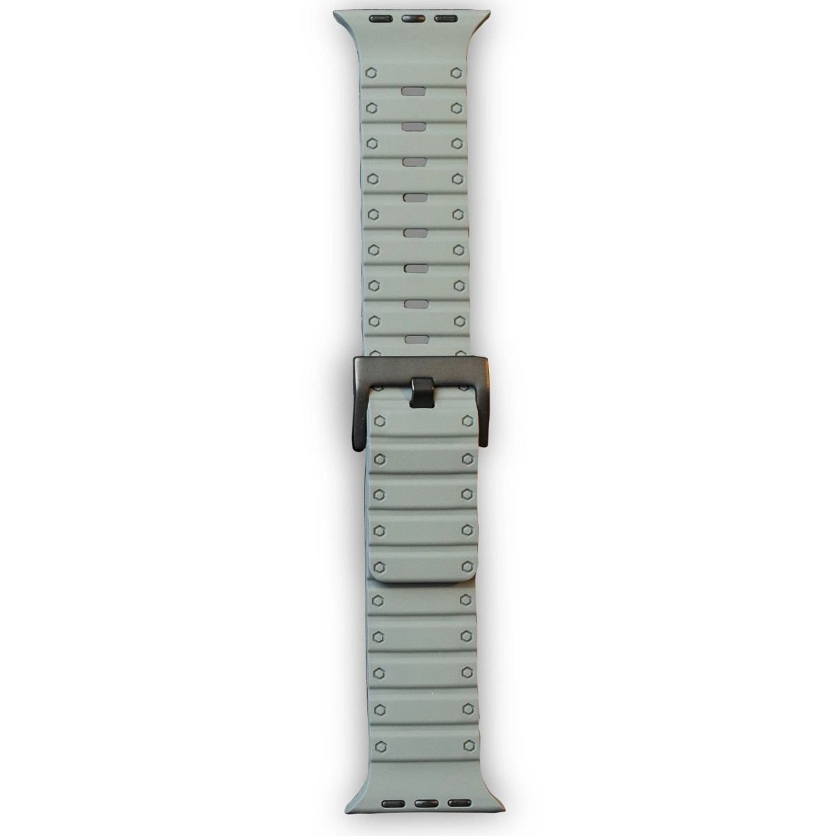 Apple Watch 42mm Magnus Mıknatıslı Silikon Kordon (saat Değildir) - Gri