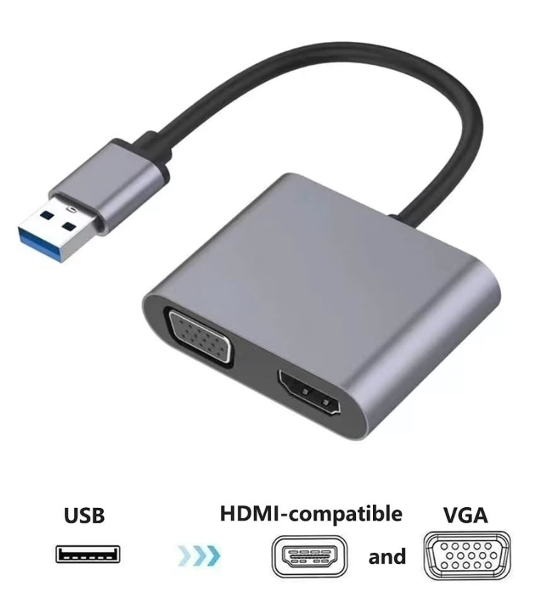 Usb To Hdmi+Vga 1080 P Hd09 ZR650