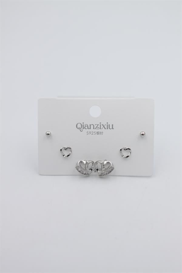 Çoklu Set Küpe - Gümüş