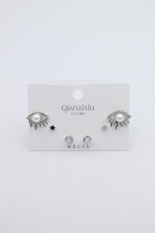 Çoklu Set Küpe - Gümüş