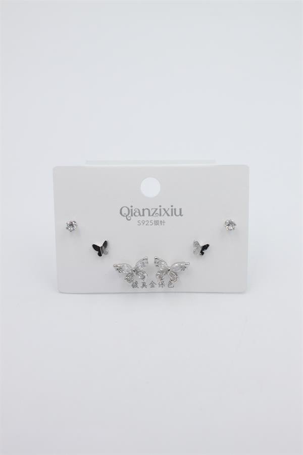 Çoklu Set Küpe - Gümüş
