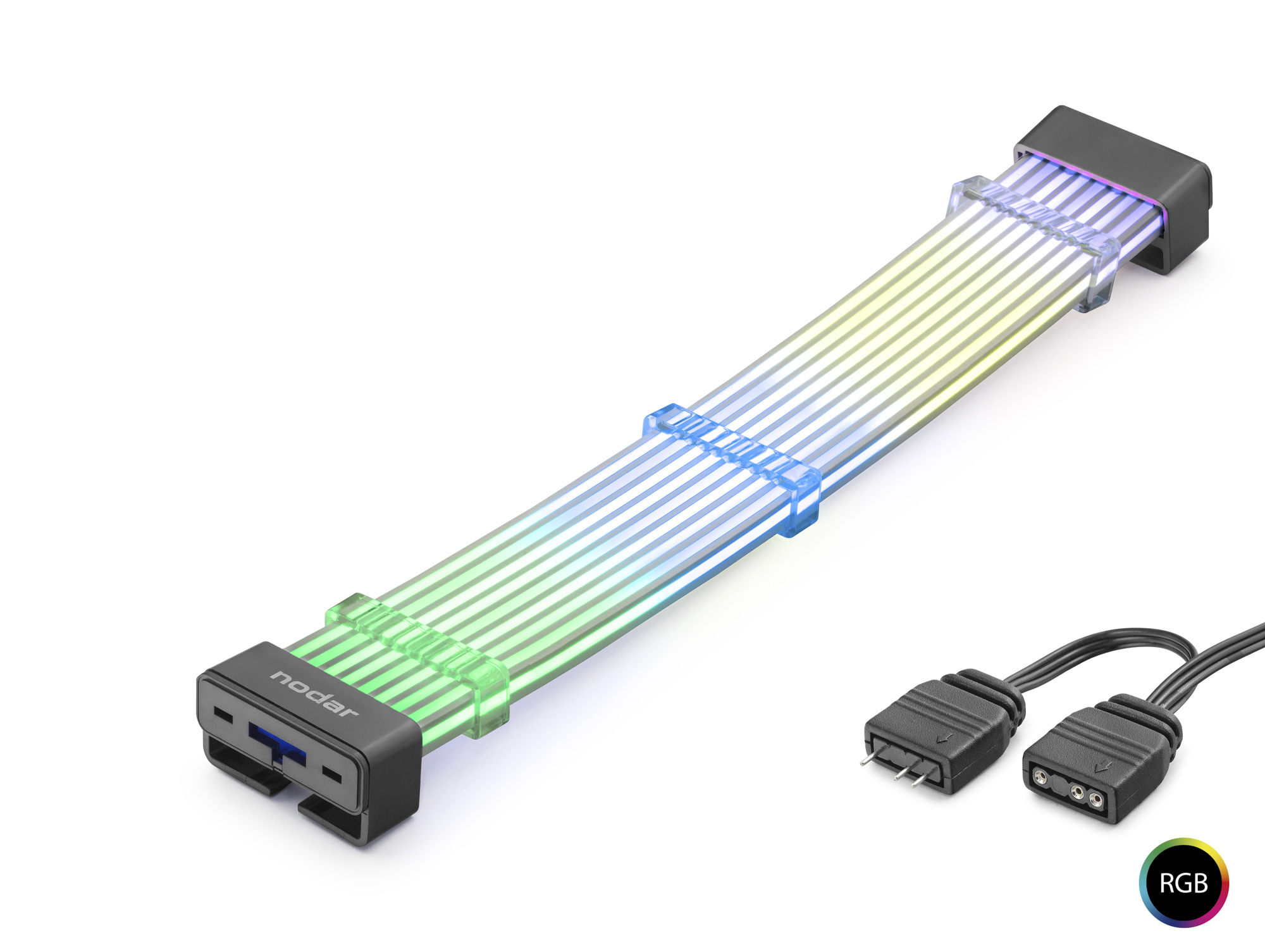 2X8 Pin Argb Pcie Gpu Güç Uzatma Kablosu Bükülebilir 2 Mm 108 Led Siyah ND2813B