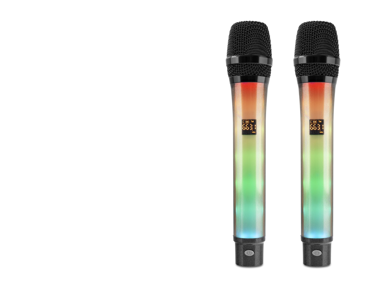Profesyonel Kablosuz Uhf 2 Mikrofonlu Set Rgb - Siyah WX-82