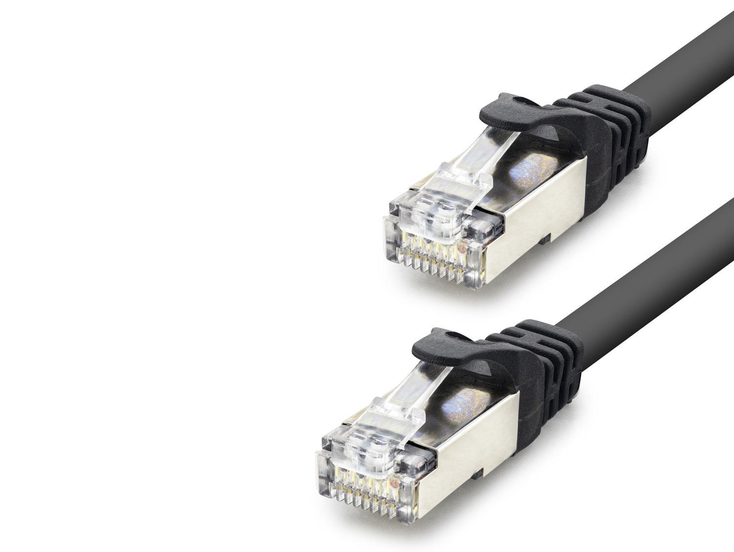 Cat7 Ethernet Patch Kablosu 10 Gbps 600 Mhz 1 M - Siyah HDX5090
