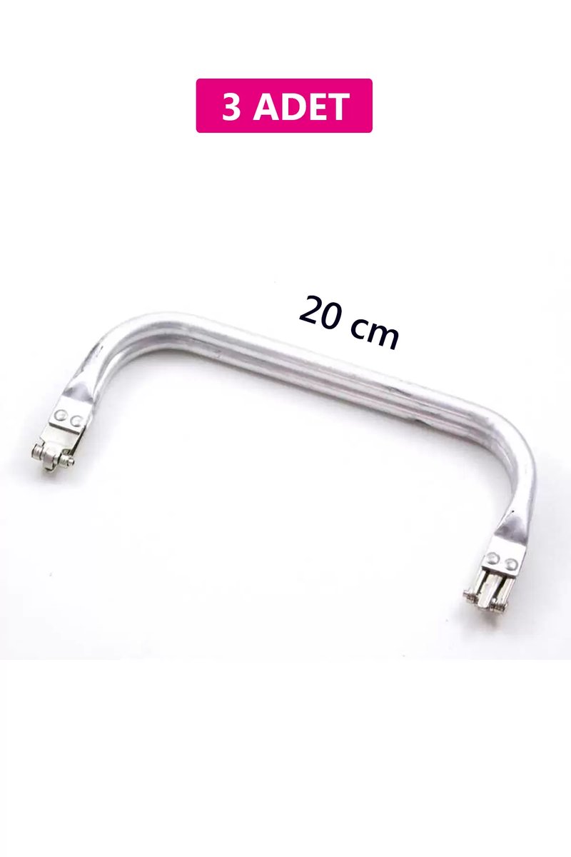 Gizli Metal Çanta Bursu – 3 Adet - 20 cm - Metal Çanta Aparatı Çanta Aksesuarı