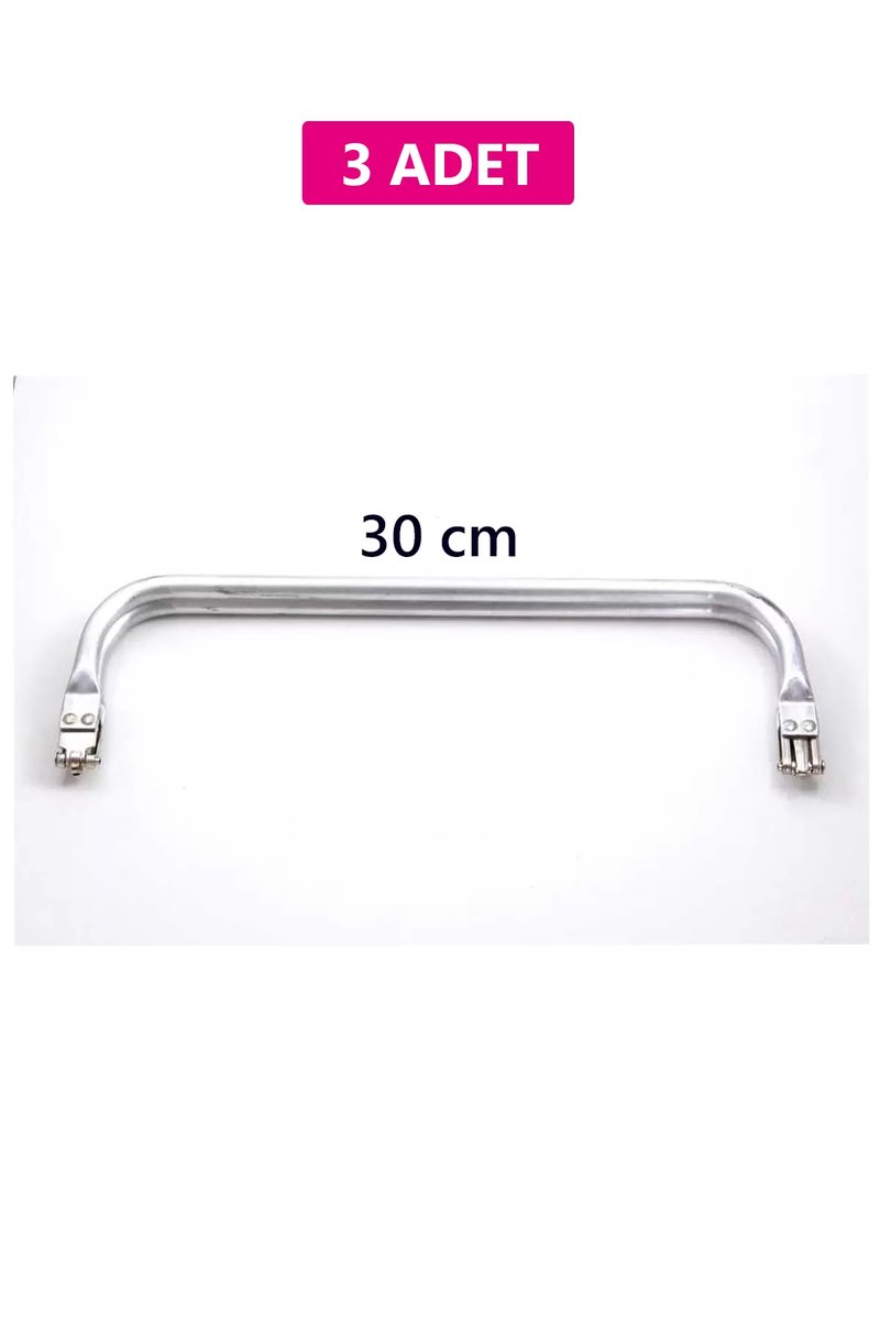 Gizli Metal Çanta Bursu – 3 Adet - 30 cm - Metal Çanta Aparatı Çanta Aksesuarı