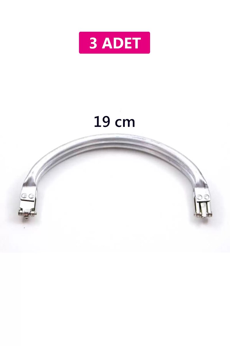 Gizli Metal Oval Çanta Bursu – 3 Adet - 19 cm - Metal Çanta Aparatı Çanta Aksesuarı