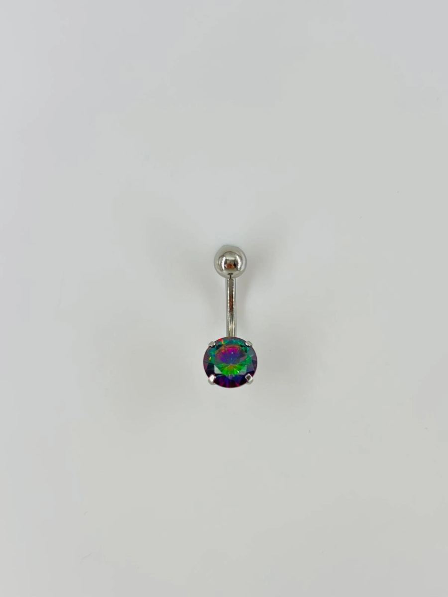 Mistik Topaz Taşlı Göbek Piercing