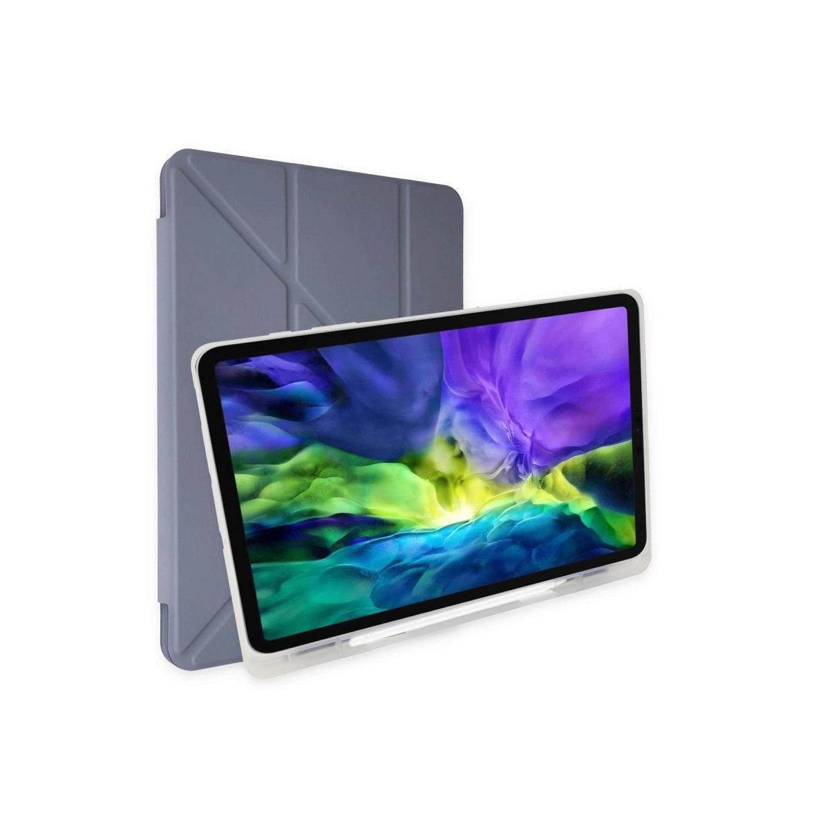 Samsung Galaxy P610 Tab S6 Lite 10.4 Kılıf Kalemlikli Mars Tablet Kılıfı - Lavender