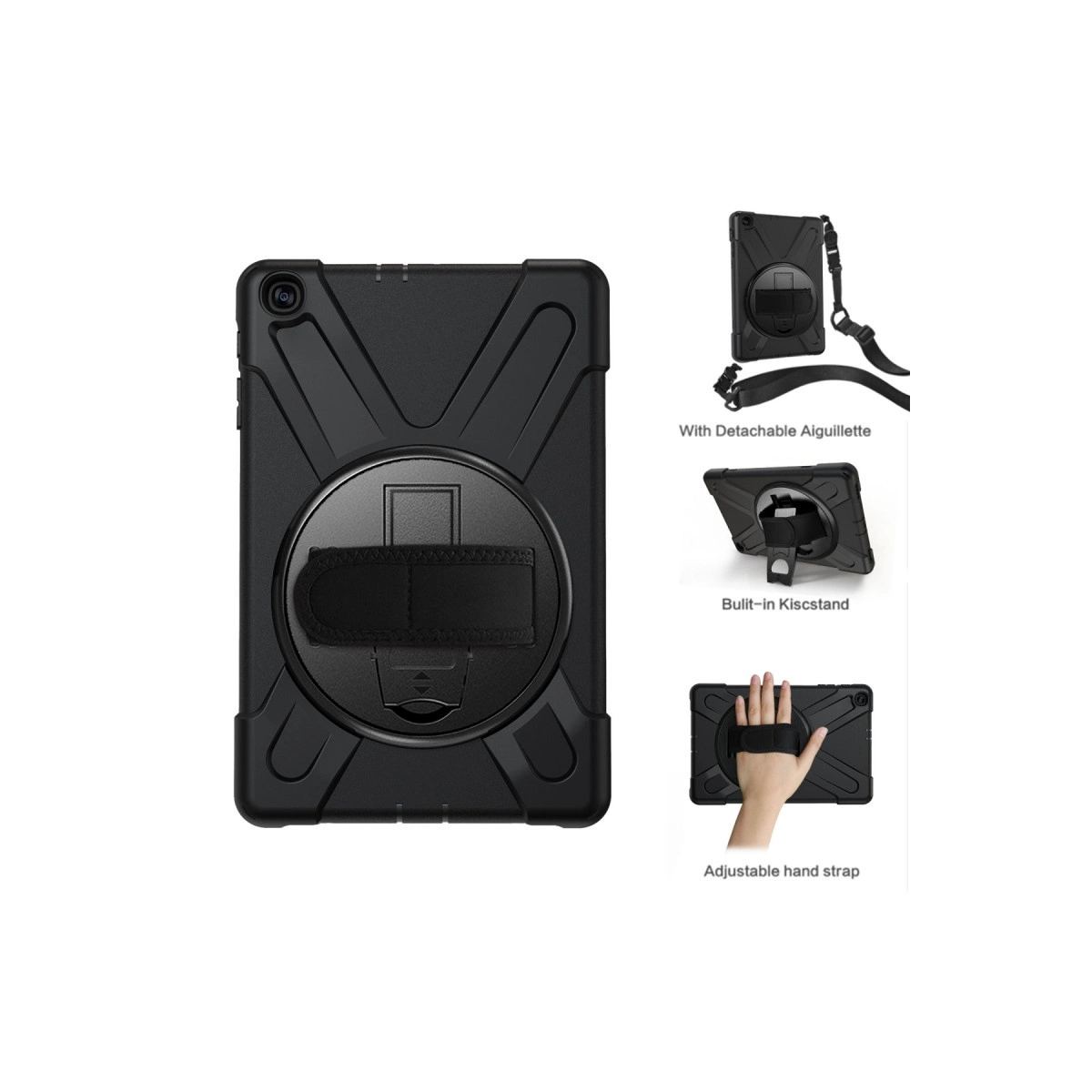 Samsung Galaxy T510 Tab A 10.1 Kılıf Amazing Tablet Kapak - Siyah